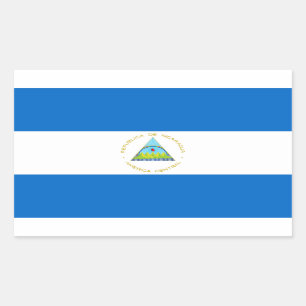 Nicaragua flag rectangular sticker