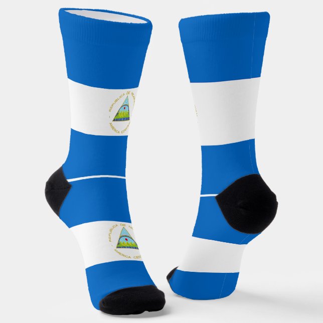 Nicaragua Flag Socks (Angled)