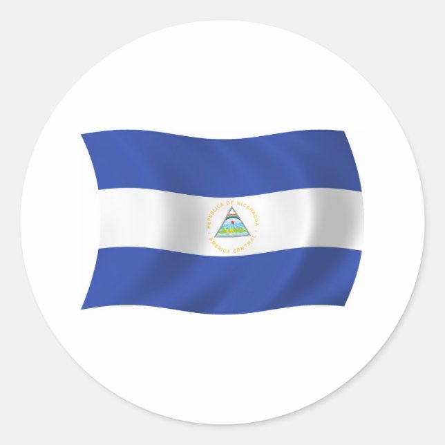 Nicaragua Flag Sticker (Front)