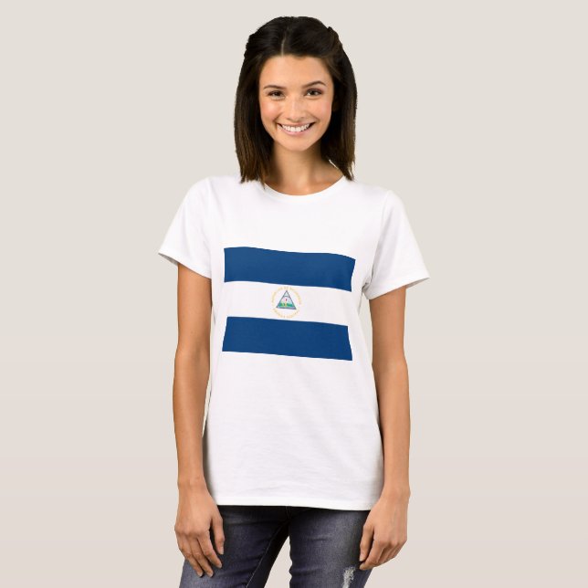 Nicaragua Flag T-Shirt (Front Full)
