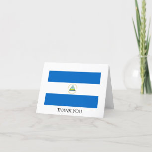 Nicaragua Flag Thank You Card