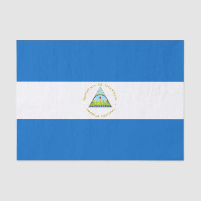 Nicaragua Flag Tissue Paper (Front)