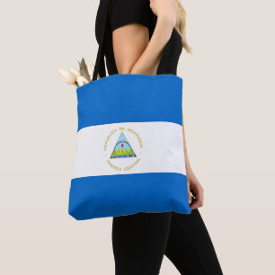 Nicaragua flag tote bag