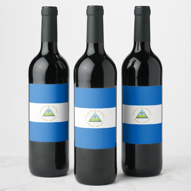 Nicaragua flag wine label (Bottles)