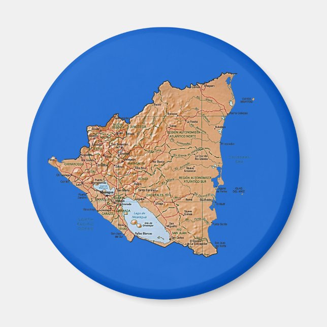 Nicaragua Map Magnet (Front)
