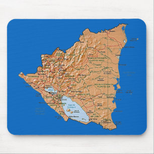 Nicaragua Map Mousepad