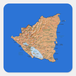 Nicaragua Map Sticker