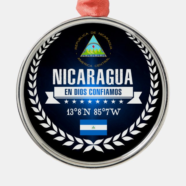 Nicaragua Metal Tree Decoration (Front)