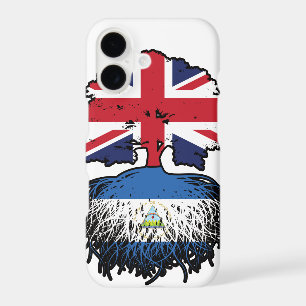 Nicaragua Nicaraguan British UK Tree Roots Flag