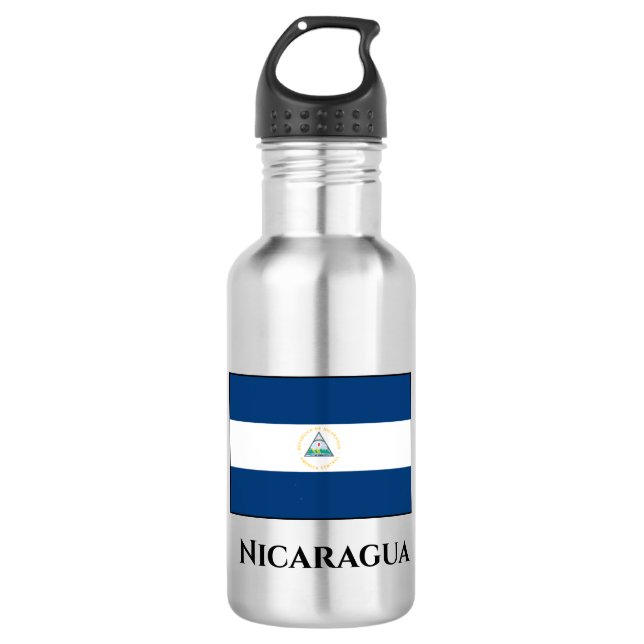 Nicaragua (Nicaraguan) Flag 532 Ml Water Bottle (Front)