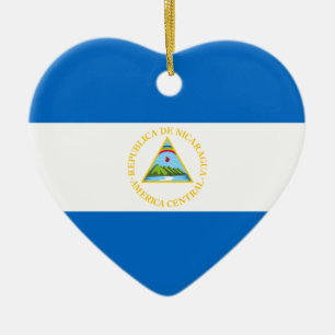 Nicaragua – Nicaraguan Flag Ceramic Tree Decoration