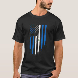 Nicaragua Nicaraguan Roots American Flag Nicaragua T-Shirt