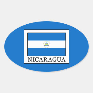 Nicaragua Oval Sticker