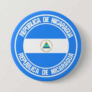 Nicaragua Round Emblem 7.5 Cm Round Badge