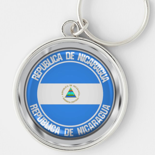 Nicaragua Round Emblem Key Ring (Front)