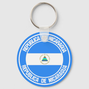 Nicaragua Round Emblem Key Ring