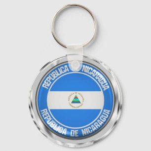 Nicaragua Round Emblem Key Ring