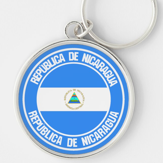 Nicaragua Round Emblem Key Ring (Front)