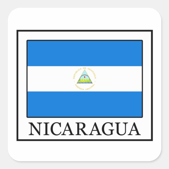 Nicaragua Square Sticker (Front)
