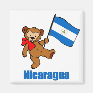Nicaragua Teddy Bear Magnet