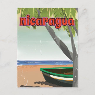 Nicaragua  vintage travel poster. postcard