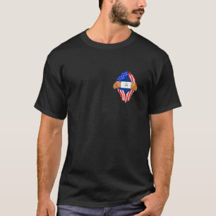 Nicaraguan Blood Inside Me Nicaragua Flag T-Shirt