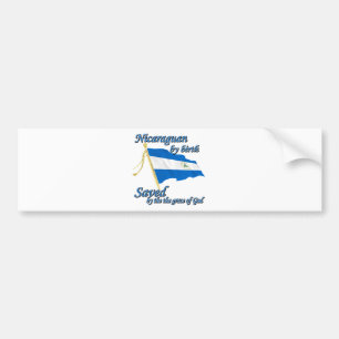 Nicaraguan by birth saved by the grace of God Bumper Sticker