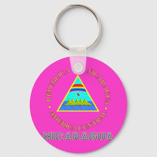 Nicaraguan Emblem Key Ring (Front)