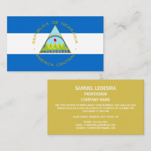 Nicaraguan Flag & Coat of Arms, Flag of Nicaragua Business Card