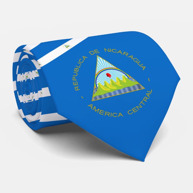 Nicaraguan Flag & Coat of Arms, Flag of Nicaragua Tie (Rolled)