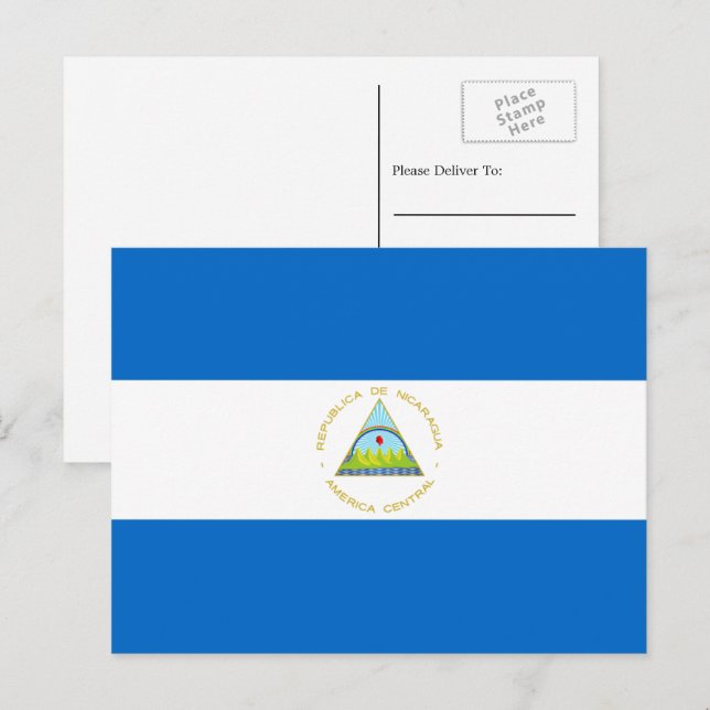 Nicaraguan Flag, Flag of Nicaragua Postcard (Front/Back)