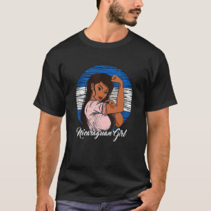 Nicaraguan Flag Nicaragua Nicaraguan Girl T-Shirt