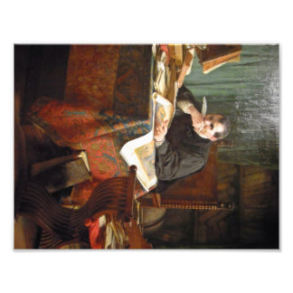 Niccolò Machiavelli in his study, by Stephano Ussi Photo Print