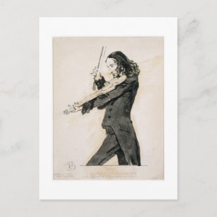 Niccolo Paganini (1782-1840) Playing the Violin, 1 Postcard