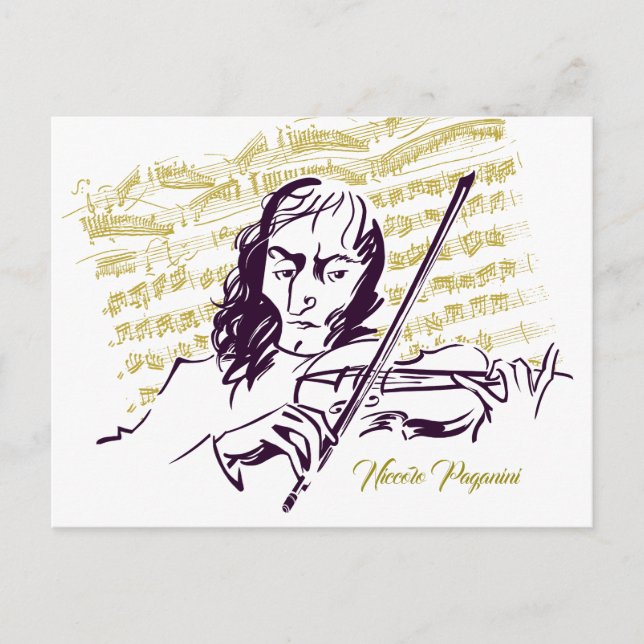 Niccolo Paganini Postcard (Front)