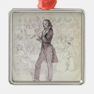 Niccolo Paganini , violinist Metal Tree Decoration