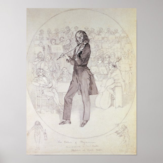 Niccolo Paganini , violinist Poster (Front)