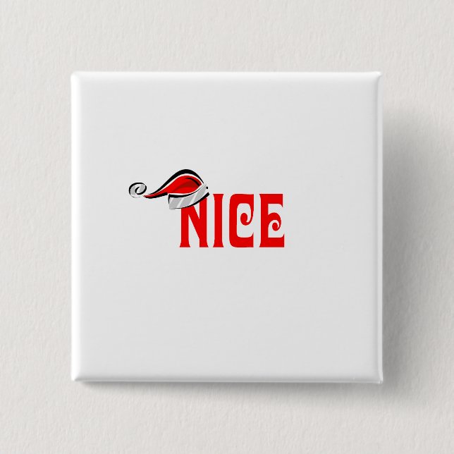 Nice 15 Cm Square Badge (Front)