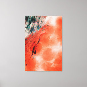 Nice abstract painting of red black white colours canvas print
