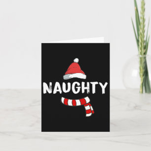 Nice And Naughty Matching Christmas Pyjamas For Ki Card
