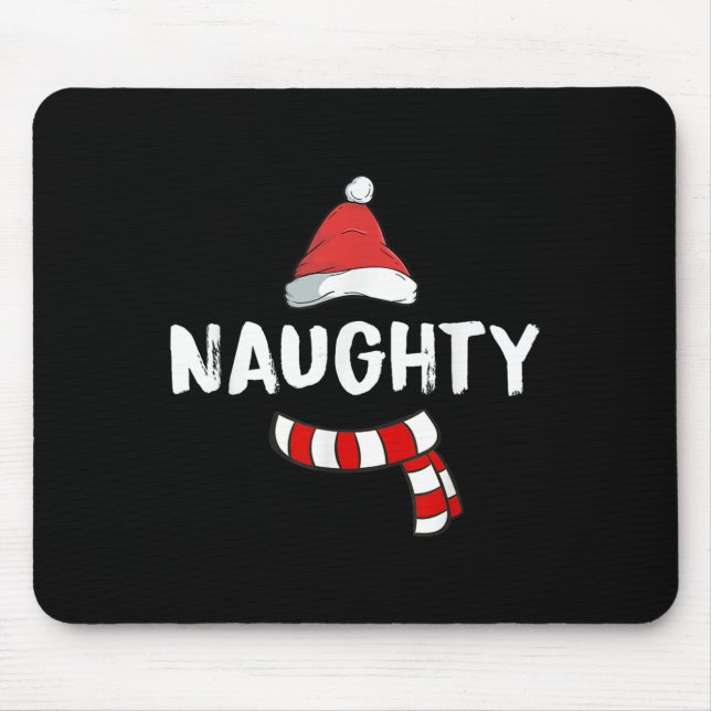 Nice And Naughty Shirt Matching Christmas Pajamas  Mouse Mat (Front)