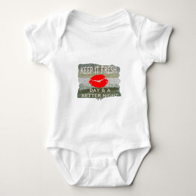 Nice and perfect save the date baby bodysuit (Front)