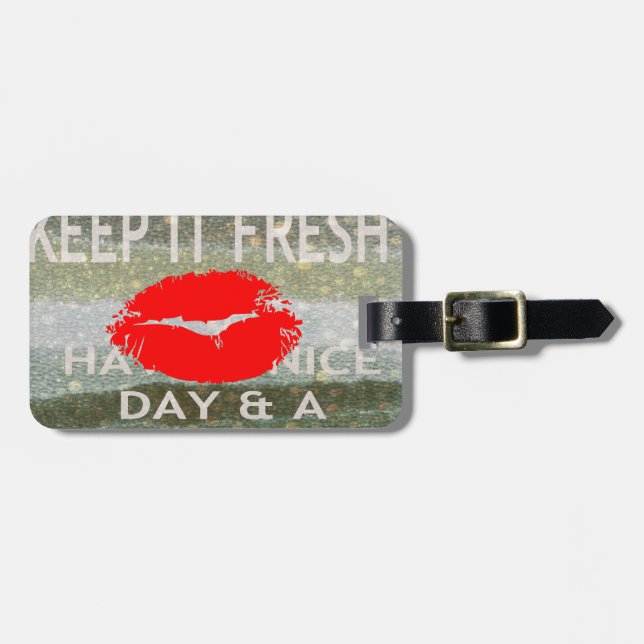 Nice and perfect save the date luggage tag (Front Horizontal)