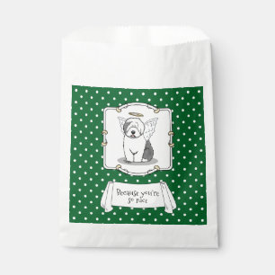 Nice Angel Old English Sheepdog (Grey 1) - Cute Favour Bags
