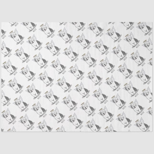 Nice Angel Old English Sheepdog (Grey 1) - Cute Tissue Paper (Front)