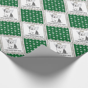 Nice Angel Old English Sheepdog (Grey 1) - Cute Wrapping Paper