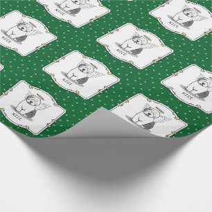 Nice Angel Old English Sheepdog (Grey 1) - Cute Wrapping Paper