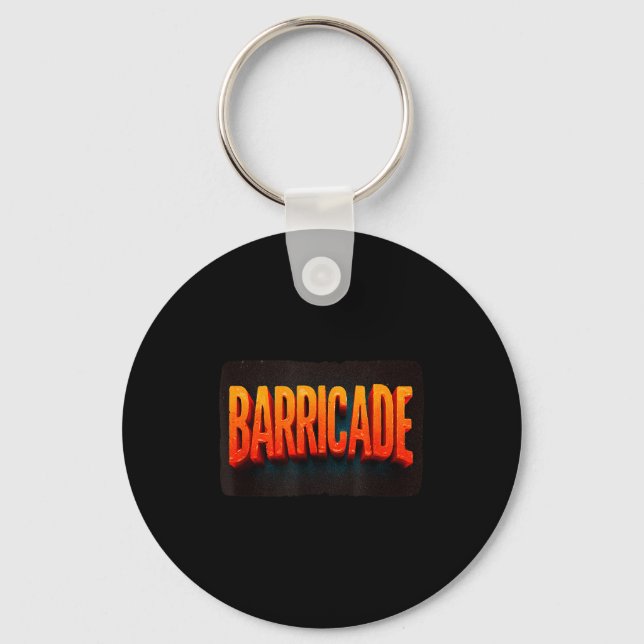 Nice barricade graphic costume  key ring (Front)