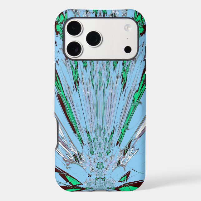 Nice Beautiful Aqua Blue Amazing Floral Motif Art (Back)