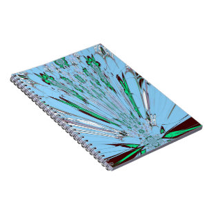 Nice Beautiful Aqua Blue Amazing Floral Motif Art Notebook